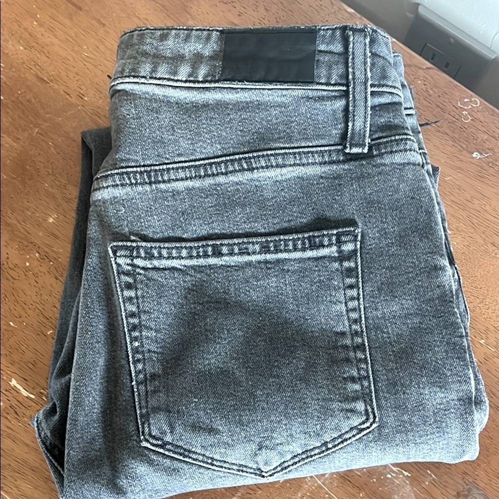PAIGE Straight Leg gray Jeans with Classic Style 28